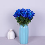 Rosas artificiales de 19" x 4" 10 piezas para bodas y eventos - Gris