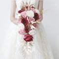 Rosas artificiales de 9" para bodas y eventos - Rosa/rojo/blanco