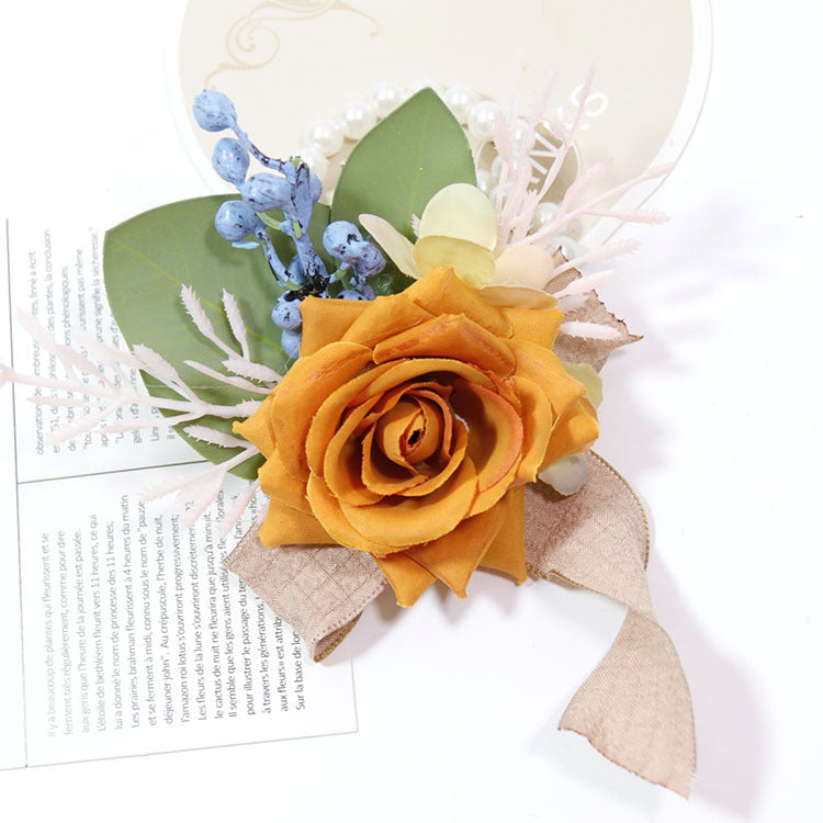 Rosas artificiales de 4" x 3" para bodas y eventos - Dusty naranja