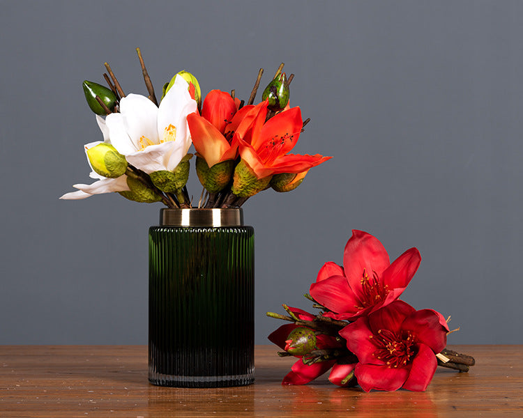 Ramo artificial de 12" para bodas y eventos - Naranja quemado