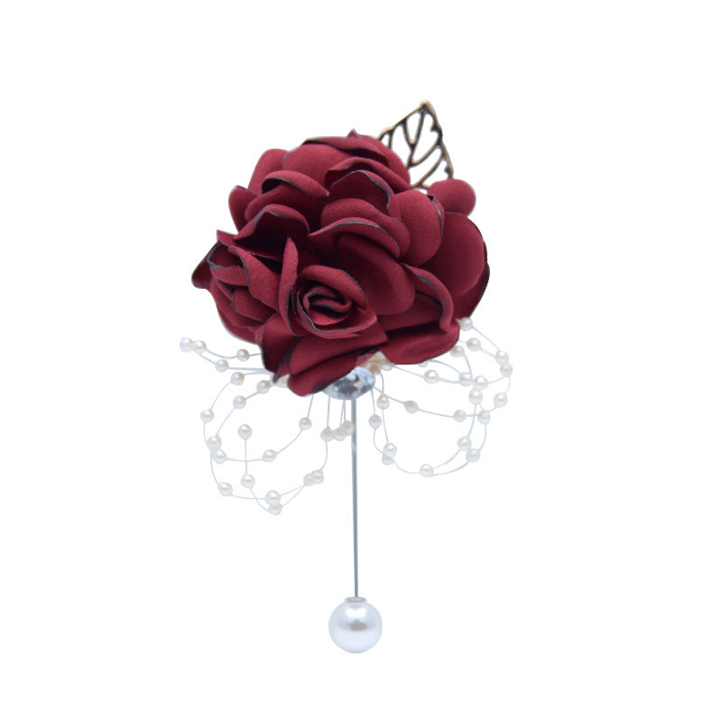 Boutonniere artificial de 4" x 2" para jardín, balcón y terraza