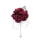 Boutonniere artificial de 4" x 2" para jardín, balcón y terraza