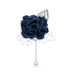 Boutonniere artificial de 4" x 2" para jardín, balcón y terraza