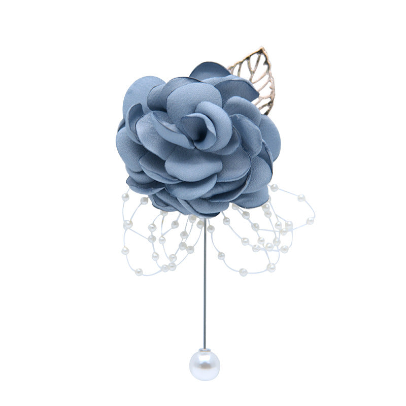 Boutonniere artificial de 4" x 2" para jardín, balcón y terraza - Burdeos
