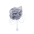 Boutonniere artificial de 4" x 2" para jardín, balcón y terraza - Deep azul