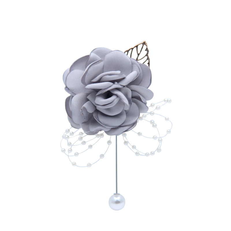 Boutonniere artificial de 4" x 2" para jardín, balcón y terraza - Deep azul
