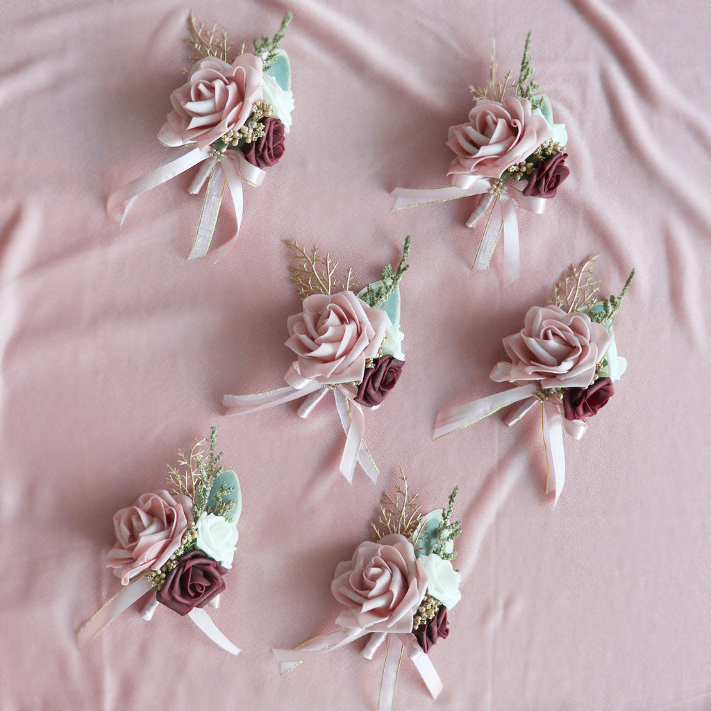 Rosas artificiales de 6" x 3" para jardín, balcón y terraza