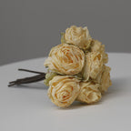 Rosas artificiales de 10" x 6" para bodas y eventos - Burnt dark morado