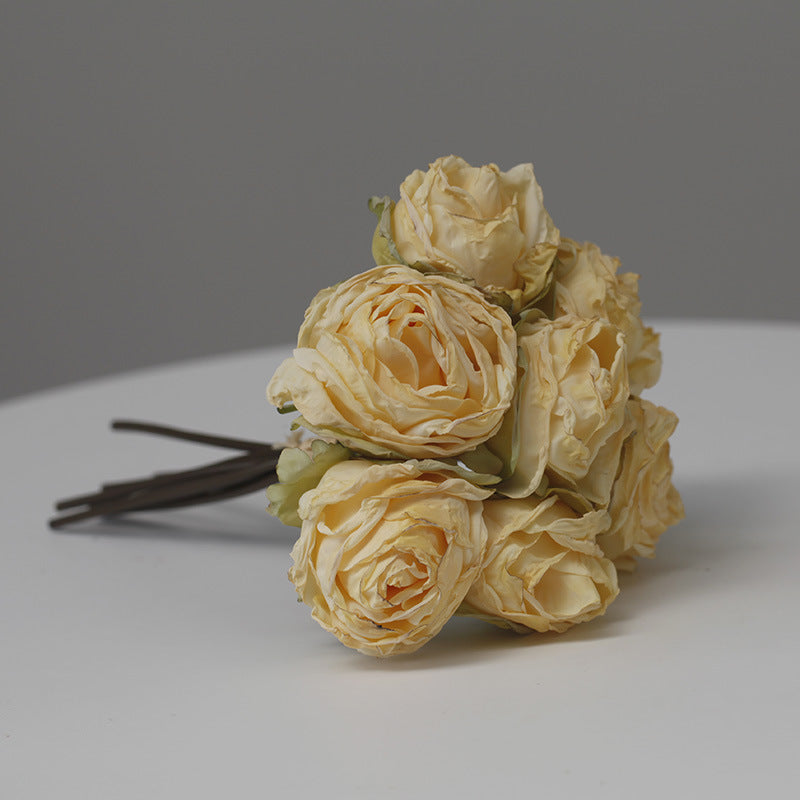 Rosas artificiales de 10" x 6" para bodas y eventos - Burnt dark morado
