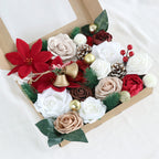 Flores de Pascua artificiales para bodas y eventos - Rojo/dorado/blanco