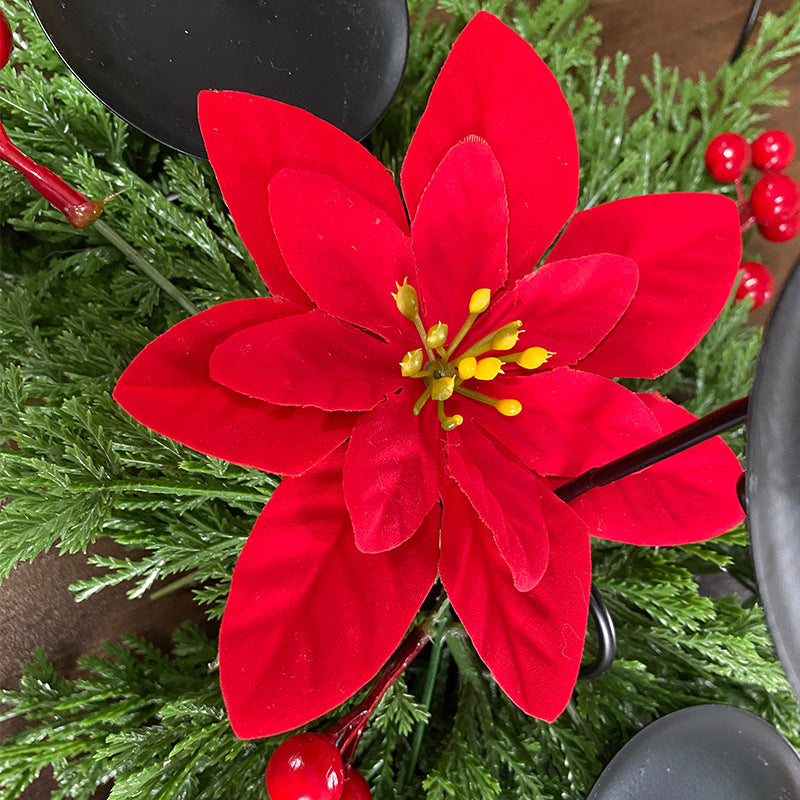 Flores de Pascua artificiales de 25" para decoración del hogar