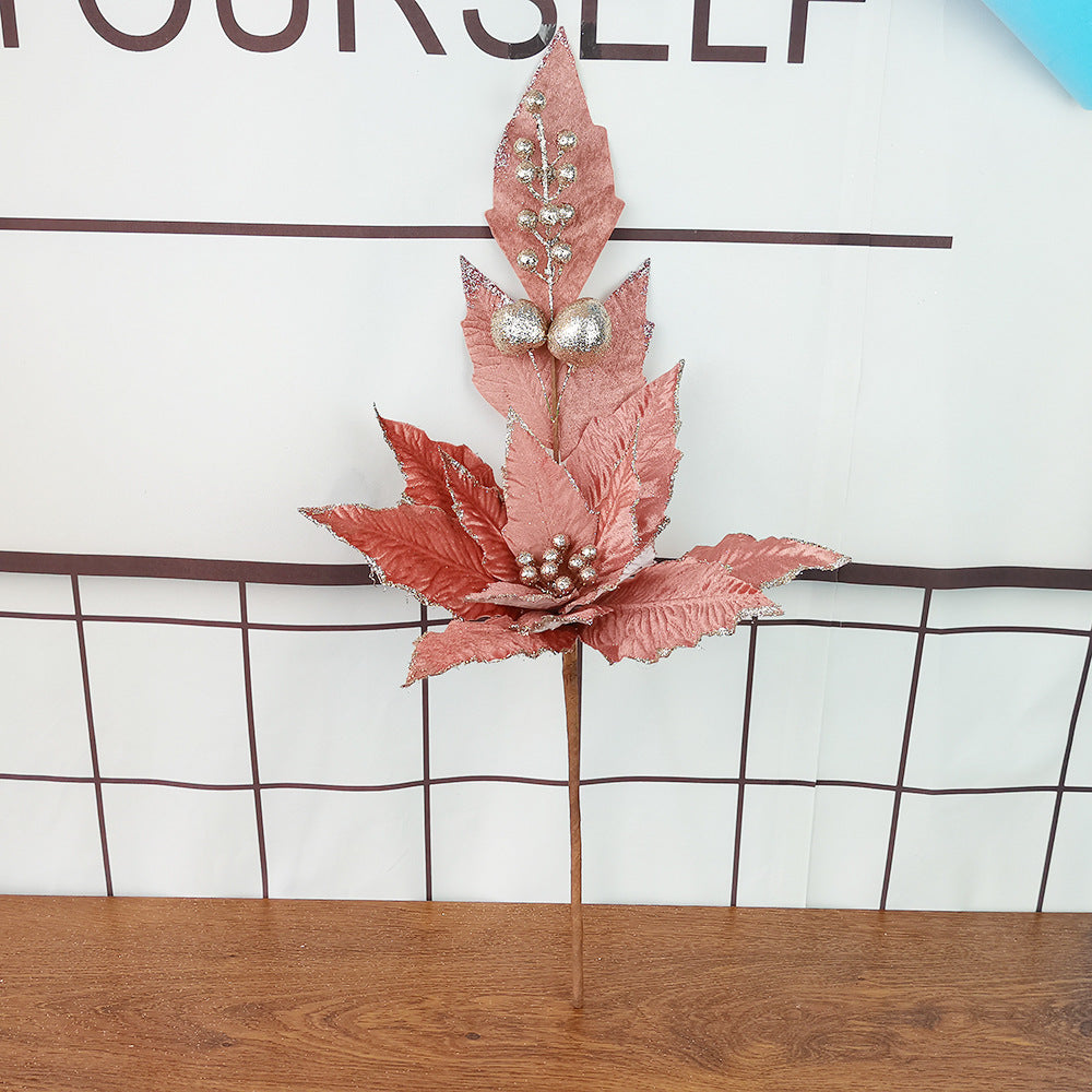 Flores de Pascua artificiales de 25" x 15" 5 piezas para bodas y eventos