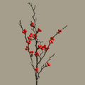 Bayas artificiales de 33" para decoración navideña - Rojo