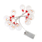 Flores artificiales con resistencia a los rayos UV para jardín, balcón y terraza - 3 m/9.84 ft Blanco cálido light (snowman)