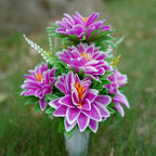 Dalias artificiales de 15" x 10" para bodas y eventos - Morado