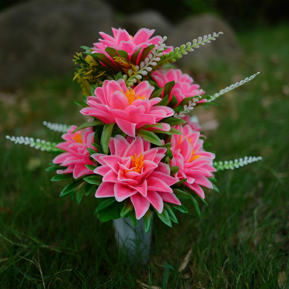 Dalias artificiales de 15" x 10" para bodas y eventos - Rosa