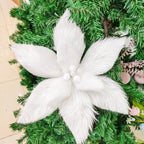 Flores de Pascua artificiales de 11" x 11" para bodas y eventos - Negro