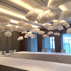 Adorno colgante artificial 2 piezas para bodas y eventos - 6" x 6"