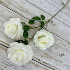 Rosas artificiales de 25" para bodas y eventos - Dusty verde