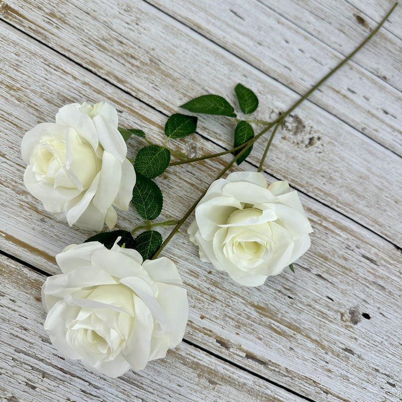 Rosas artificiales de 25" para bodas y eventos - Dusty verde