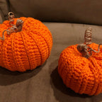 Calabazas artificiales de 6" para decoración del hogar - Naranja