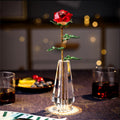 Rosas artificiales de 10" para decoración del hogar - Rojo