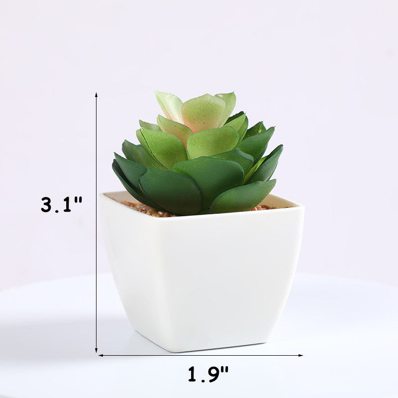 Planta artificial en maceta de 3" x 2" 3 piezas para jardín, balcón y terraza