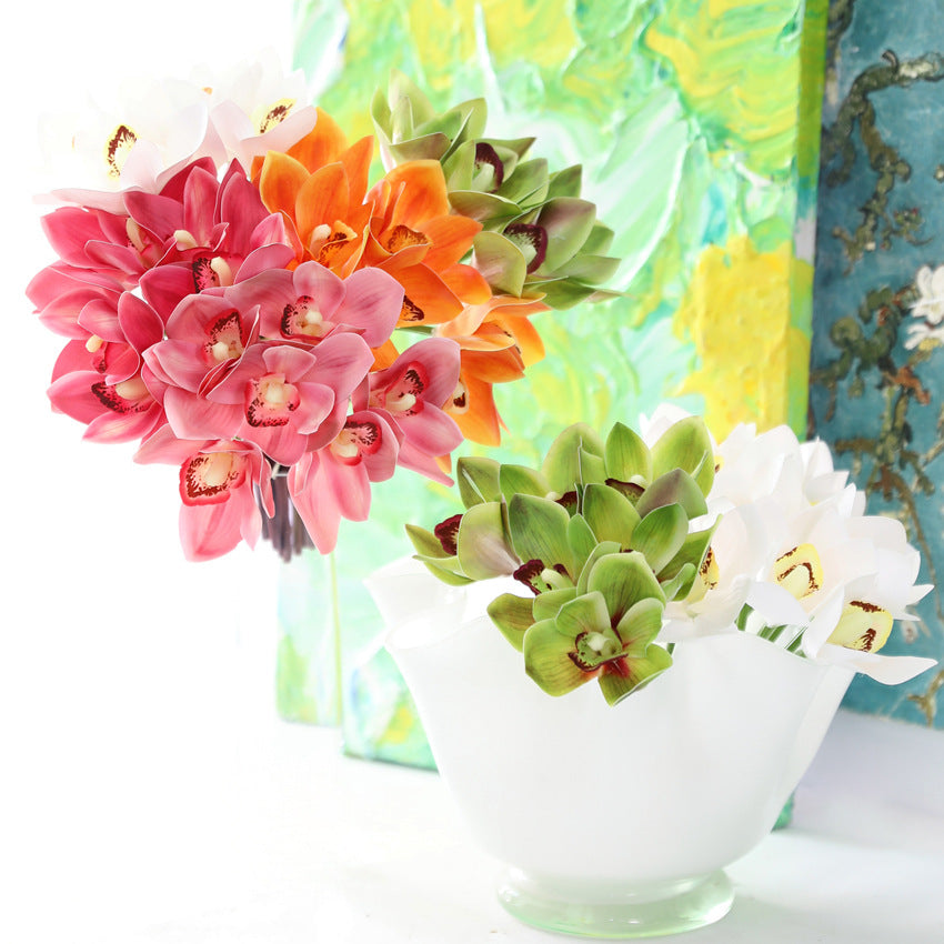 Orquídeas artificiales con tacto real de 10" para bodas y eventos