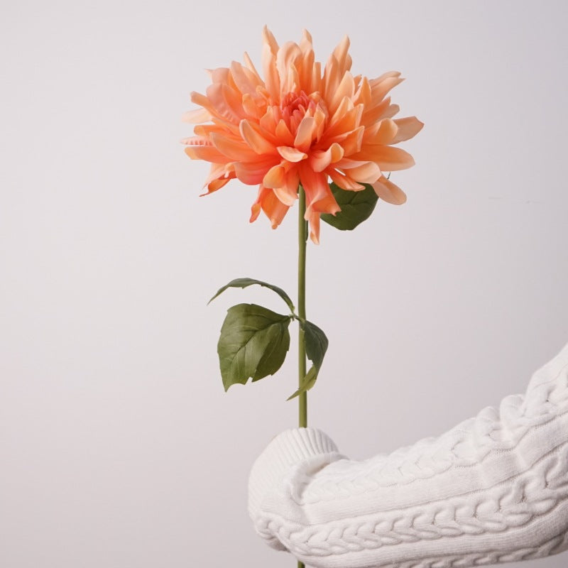 Dalias artificiales con resistencia a los rayos UV con tacto real de 23.6" para jardín, balcón y terraza - Burdeos