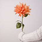 Dalias artificiales con resistencia a los rayos UV con tacto real de 23.6" para jardín, balcón y terraza - Burdeos