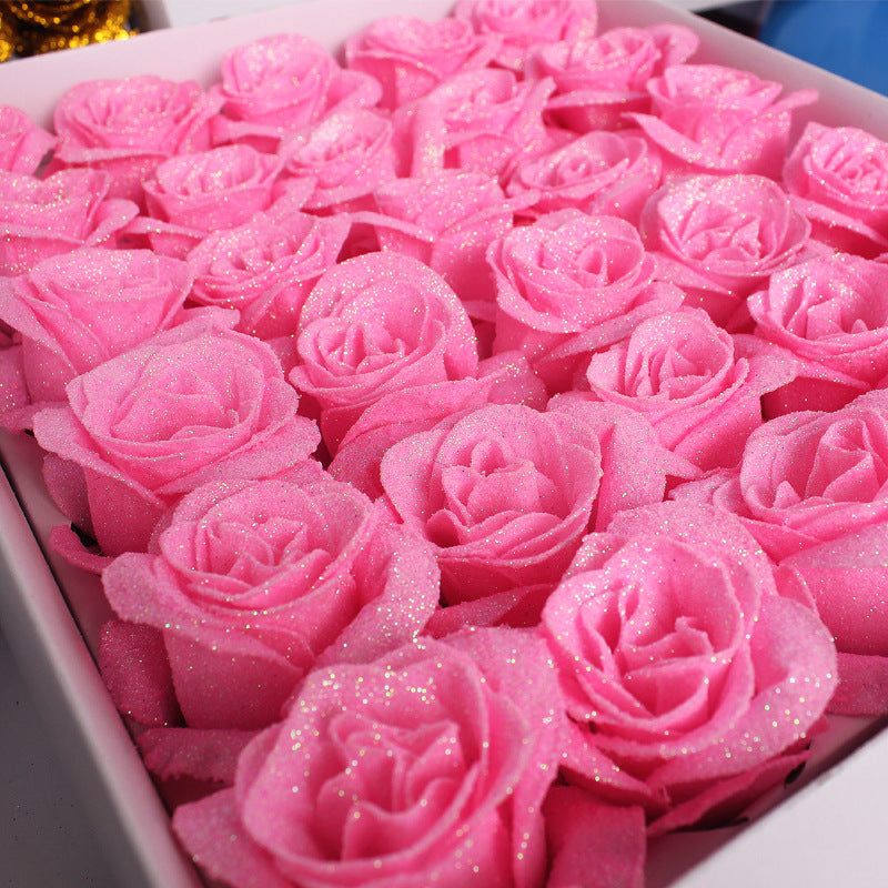 Rosas artificiales de 2" x 2" 30 piezas para bodas y eventos - Rosa
