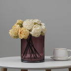 Rosas artificiales de 10" x 6" para bodas y eventos - Dusty rosa/amarillo