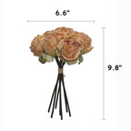 Rosas artificiales de 10" x 6" para bodas y eventos - Naranja quemado