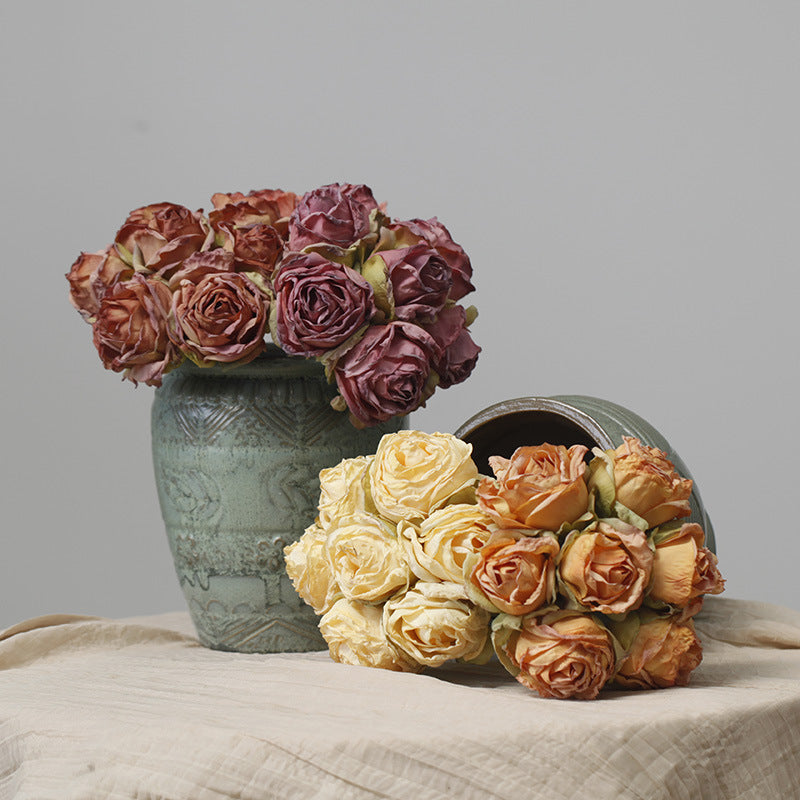 Rosas artificiales de 10" x 6" para bodas y eventos - Crema