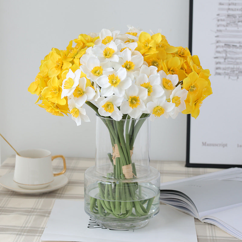 Narcisos artificiales de 16" 6 piezas para bodas y eventos - Amarillo