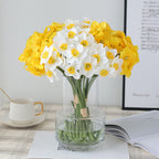 Narcisos artificiales de 16" 6 piezas para bodas y eventos - Amarillo