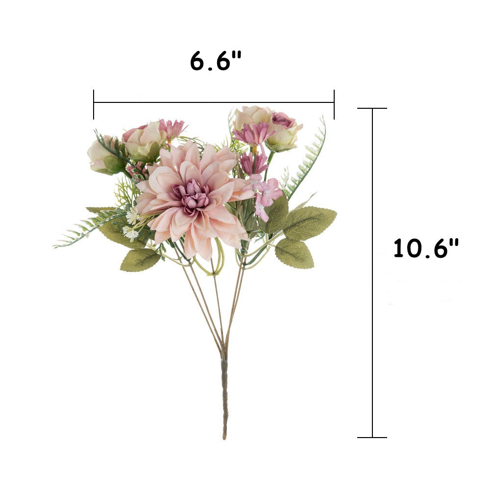 Dalias artificiales de 11" x 6" para bodas y eventos - Azul
