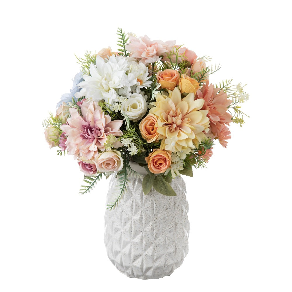 Dalias artificiales de 11" x 6" para bodas y eventos - Champán