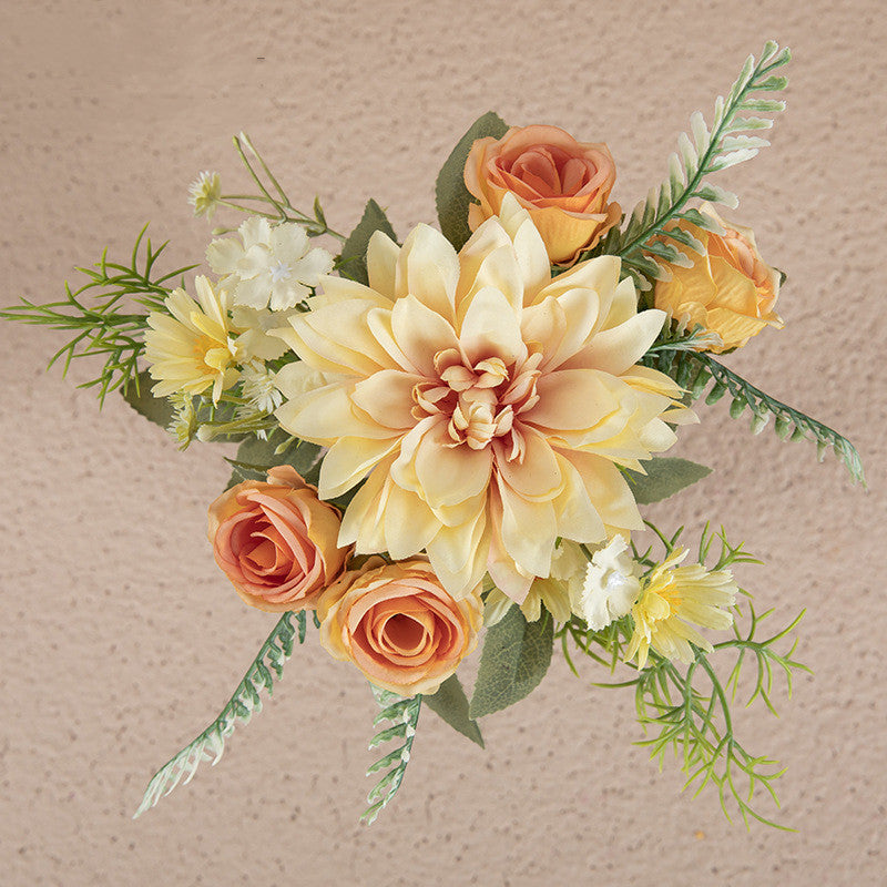 Dalias artificiales de 11" x 6" para bodas y eventos - Rosa