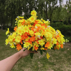 Margaritas artificiales con resistencia a los rayos UV de 12" 8 piezas para jardín, balcón y terraza - Rosa/rojo