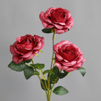 Rosas artificiales con resistencia a los rayos UV de 19" x 4" para jardín, balcón y terraza