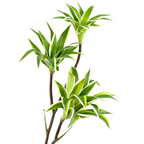 Tallos artificiales con tacto real de 33" para jardín, balcón y terraza - Verde