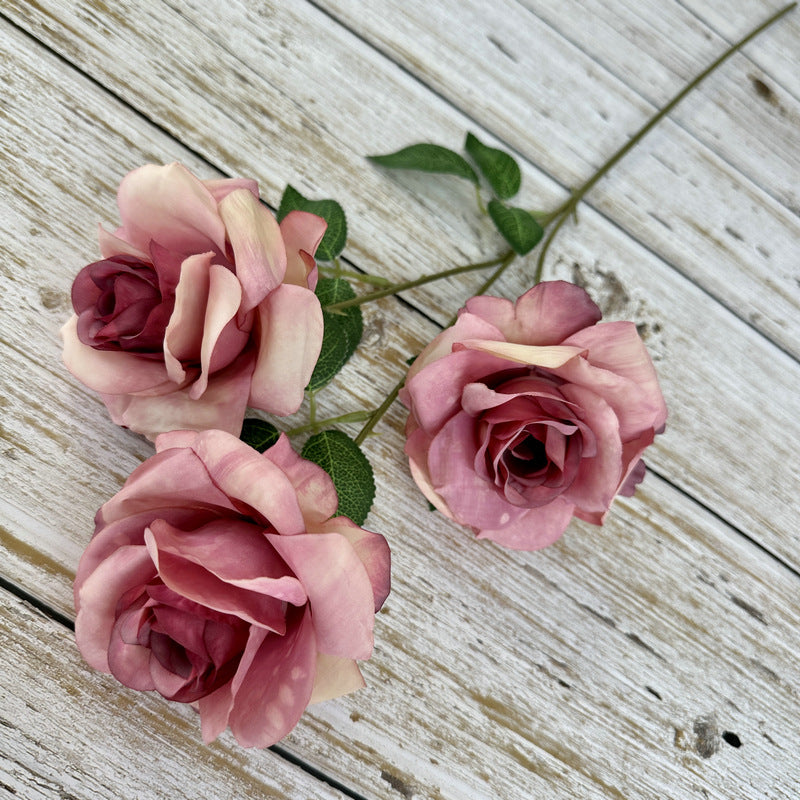 Rosas artificiales de 25" para bodas y eventos - Dusty morado