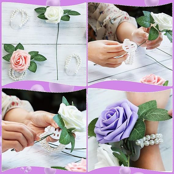 Corsage artificial para bodas y eventos