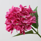 Hortensias artificiales con tacto real de 19" x 7" para bodas y eventos - Dentate rosa/blanco