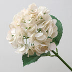 Hortensias artificiales con tacto real de 19" x 7" para bodas y eventos - Dentate marsala/rosa