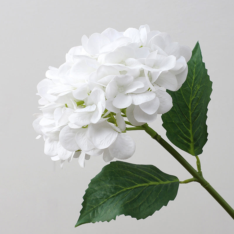 Hortensias artificiales con tacto real de 19" x 7" para bodas y eventos - Champán