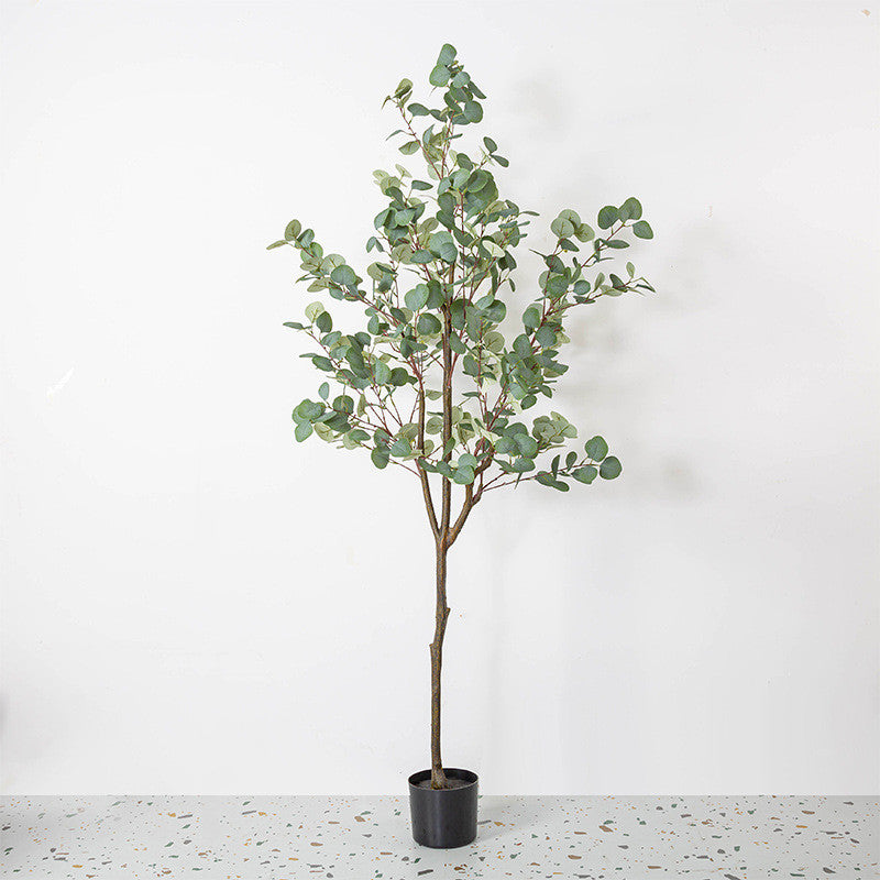Eucalipto artificial con resistencia a los rayos UV para jardín, balcón y terraza