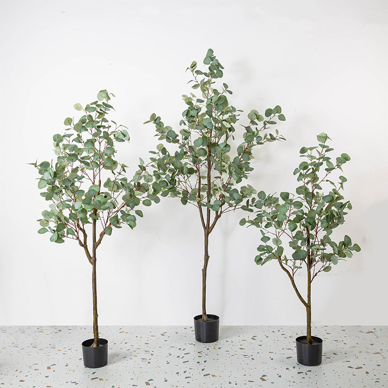 Eucalipto artificial con resistencia a los rayos UV para jardín, balcón y terraza - 4ft