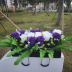 Rosas artificiales de 12" x 20" para cementerio y memorial
